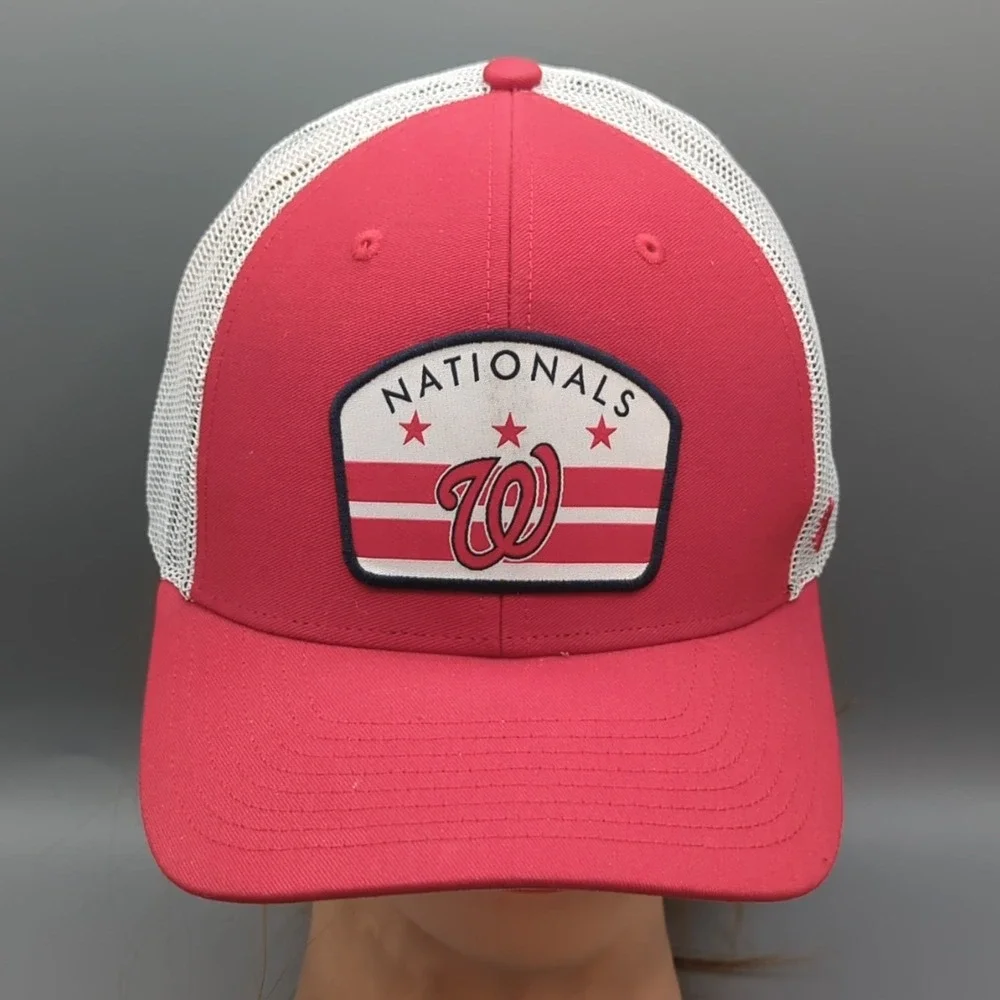 Washington Nationals Hat Cap Snapback Red White Trucker '47 Baseball Mens OSFA